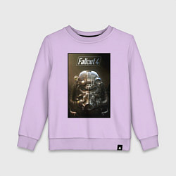 Свитшот хлопковый детский Fallout armour poster, цвет: лаванда