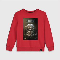 Свитшот хлопковый детский Fallout armour poster, цвет: красный