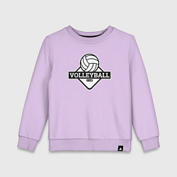 Свитшот хлопковый детский Volleyball club, цвет: лаванда