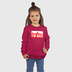 Свитшот хлопковый детский Возвращение Джордана, цвет: маджента — фото 2