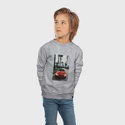 Свитшот хлопковый детский Современные машины, цвет: меланж — фото 2