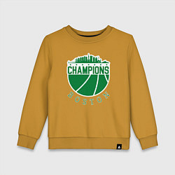 Свитшот хлопковый детский Boston champions, цвет: горчичный