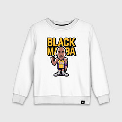 Свитшот хлопковый детский Kobe black mamba, цвет: белый