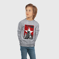 Свитшот хлопковый детский Rage Against the Machine - group, цвет: меланж — фото 2