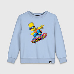 Детский свитшот Bart Simpson on a skateboard - extreme