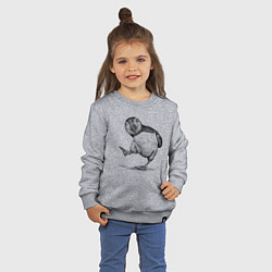 Свитшот хлопковый детский Тупик шагает, цвет: меланж — фото 2