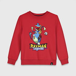 Свитшот хлопковый детский Rayman and Globox fight, цвет: красный