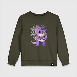 Детский свитшот Фиолетовый дракон в свитере