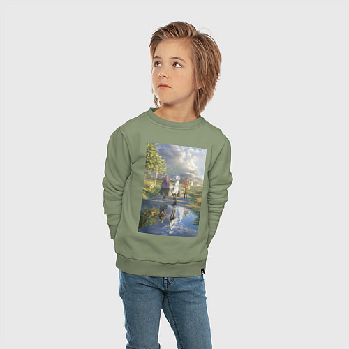 Детский свитшот Фрирен провожающая в путь / Авокадо – фото 4