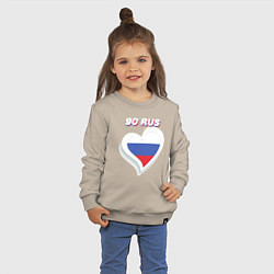 Свитшот хлопковый детский 90 регион Московская область, цвет: миндальный — фото 2