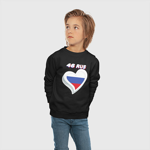 Детский свитшот 46 регион Курская область / Черный – фото 4
