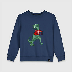 Детский свитшот Динозавр в новогоднем свитере