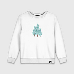 Детский свитшот Новогодние елки и лес
