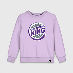 Свитшот хлопковый детский Sacramento king, цвет: лаванда