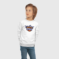 Свитшот хлопковый детский Phoenix Suns fire, цвет: белый — фото 2