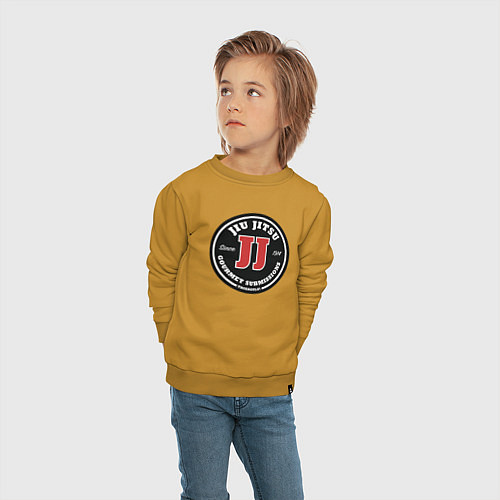 Детский свитшот Гурман джиу-джитсу / Горчичный – фото 4