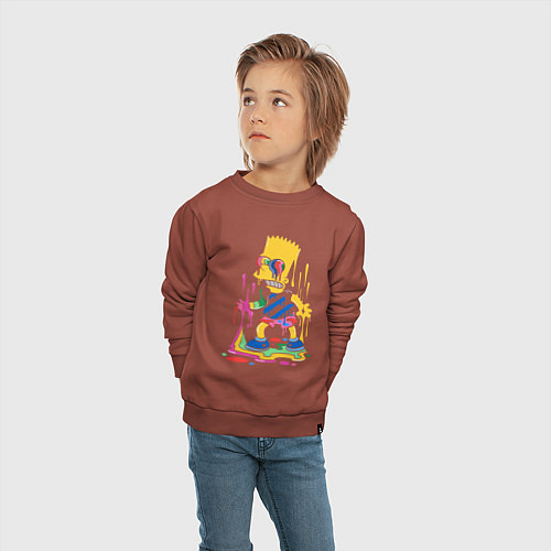 Детский свитшот Color Bart / Кирпичный – фото 4