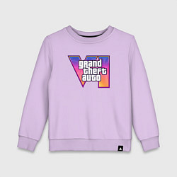 Свитшот хлопковый детский Grand theft auto VI, цвет: лаванда