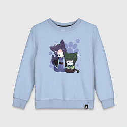 Свитшот хлопковый детский Джинши и Маомао, цвет: мягкое небо