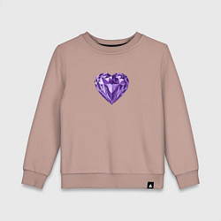 Детский свитшот Фиолетовое алмазное сердце