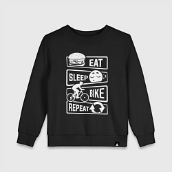 Детский свитшот Eat sleep bike