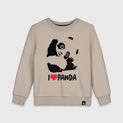 Детский свитшот I love panda