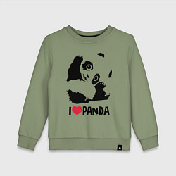 Детский свитшот I love panda