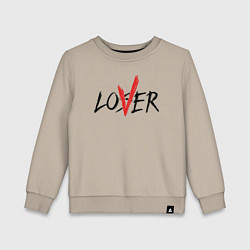 Свитшот хлопковый детский Loser lover, цвет: миндальный