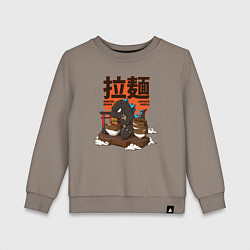 Детский свитшот Годзилла ест рамен