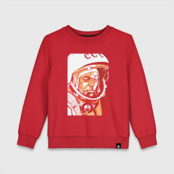 Свитшот хлопковый детский Gagarin in red, цвет: красный