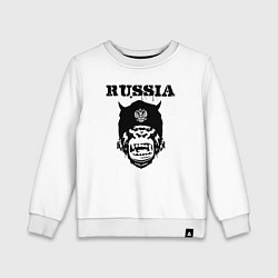 Свитшот хлопковый детский Russian gorilla, цвет: белый