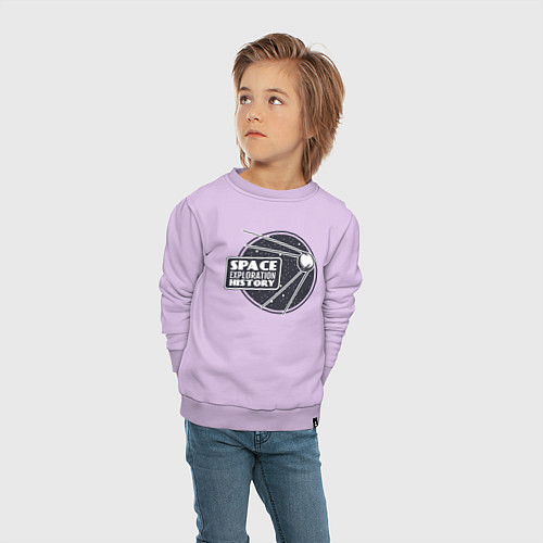 Детский свитшот История исследования космоса / Лаванда – фото 4