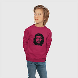 Свитшот хлопковый детский Портрет Че Гевары, цвет: маджента — фото 2
