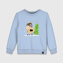 Детский свитшот Веселая корова Marry Christmas