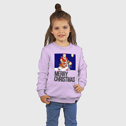 Свитшот хлопковый детский Merry Christmas Simpsons, цвет: лаванда — фото 2