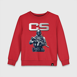 Свитшот хлопковый детский Counter Strike - stormtrooper, цвет: красный