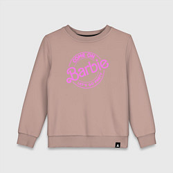 Свитшот хлопковый детский Party Barbie, цвет: пыльно-розовый