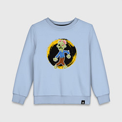Свитшот хлопковый детский Мультяшный зомби, цвет: мягкое небо