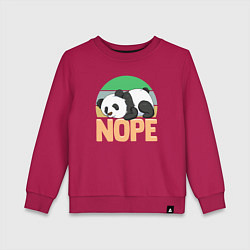 Свитшот хлопковый детский Panda nope, цвет: маджента