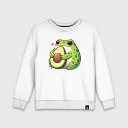 Детский свитшот Лягушка обнимает авокадо