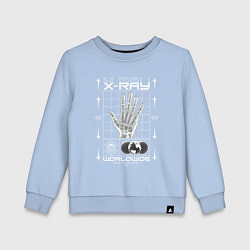 Свитшот хлопковый детский X-ray streetwear, цвет: мягкое небо