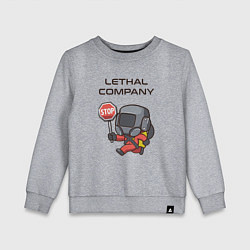 Детский свитшот Lethal company: Stop Please