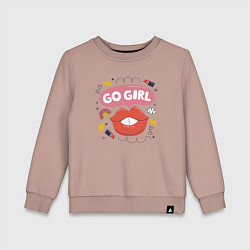 Детский свитшот Go girl lips