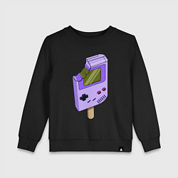 Свитшот хлопковый детский Sweet game boy, цвет: черный