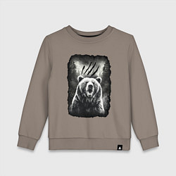 Свитшот хлопковый детский Большой Медведь, цвет: утренний латте