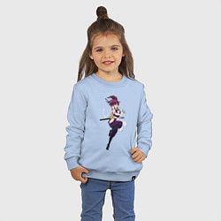 Свитшот хлопковый детский Юдзуриха из аниме Адский рай, цвет: мягкое небо — фото 2