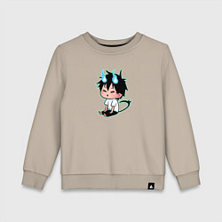 Детский свитшот Чиби Рин - Синий экзорцист