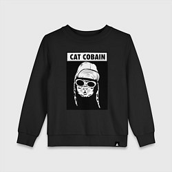Детский свитшот Cat cobain