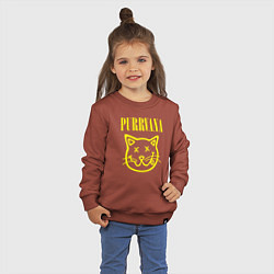 Свитшот хлопковый детский Purrvana, цвет: кирпичный — фото 2