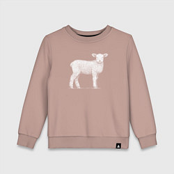 Детский свитшот Белый ягненок